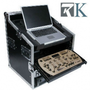 DJ Workstation - Laptop & 4U Slant Rack Combo Case With Slide Out Mixer Tray
