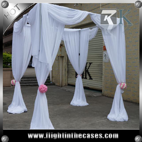 Portable pipe and drape for wedding backdrops events