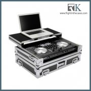 DJ Carrying flight case with slant laptop tray