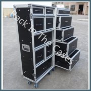 New customized cosmetic trunk road case for event, coming with 13 drawers