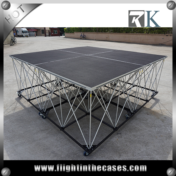 Portable Stage Platform of 4 X 4 X 24＂ Mobile Stage For moving churches
