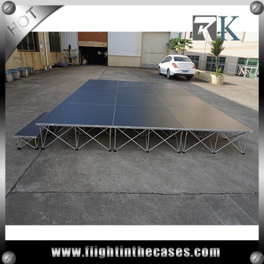 RK’s Portable Stage of Smart Stage Version with Risers