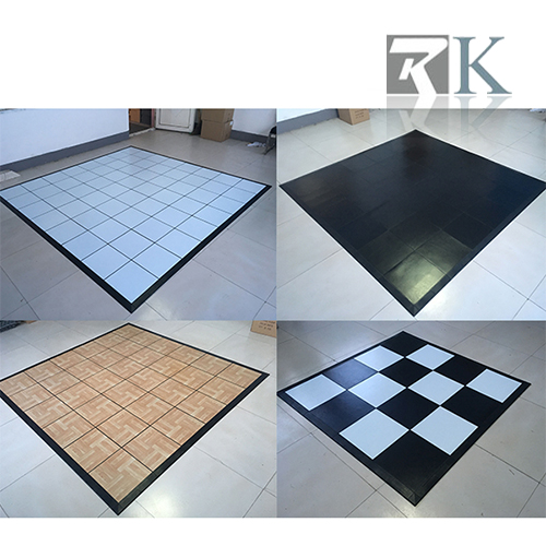 Black /White/ light wood grain PVC dance floor-RKPVC310